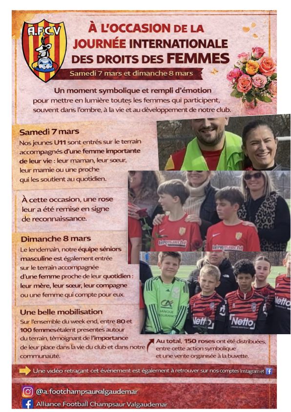 Journée des Droits des Femmes — 150 roses distribuées