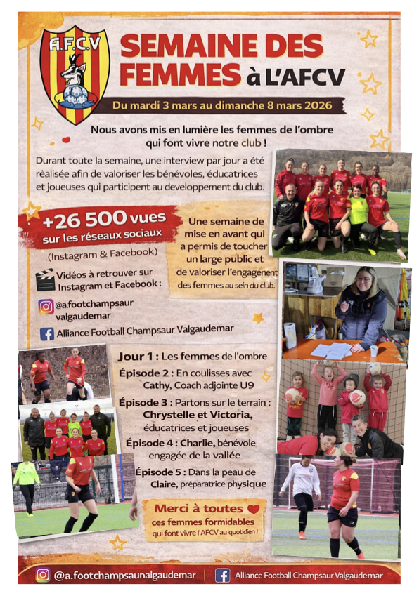Semaine des Femmes à l'AFCV — 26 500 vues !